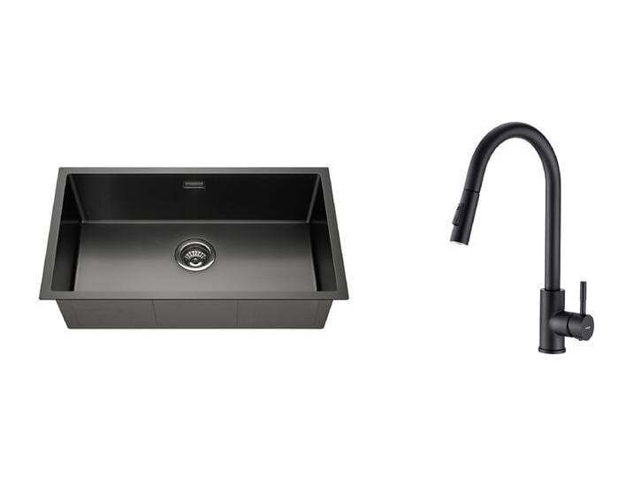 1 Becken Küchenspüle 74*44*20CM, Gebürsteter Edelstahl mit Siphon und Überlauf + Schwarzer Küchenhahn, 360° Drehbarer Ausziehbarer Edelstahl, 2 Funktionen 1 Becken Küchenspüle 74*44*20CM, Gebürsteter Edelstahl mit Siphon und Überlauf + Schwarzer Küchenhahn, 360° Drehbarer Ausziehbarer Edelstahl, 2 Funktionen von Kauf-Unique Marketplace