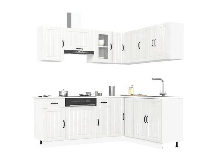 11-tlg. Küchenschrank-Set Lucca Hochglanz-Weiß Holzwerkstoff von Kauf-Unique Marketplace