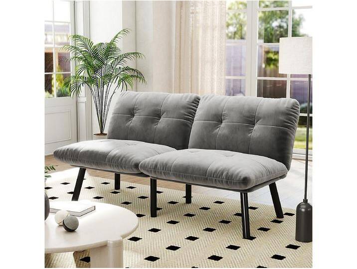 2-Sitzer Doppelsofa klappbares Sofabett Futon-Couch mit Schlaffunktion platzsparendes Gästebett für Schlafzimmer, Wohnzimmer 2-Sitzer Doppelsofa klappbares Sofabett Futon-Couch mit Schlaffunktion platzsparendes Gästebett für Schlafzimmer, Wohnzimmer von Kauf-Unique Marketplace