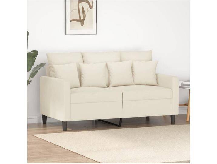 2-Sitzer-Sofa Creme 120 cm Samt von Kauf-Unique Marketplace