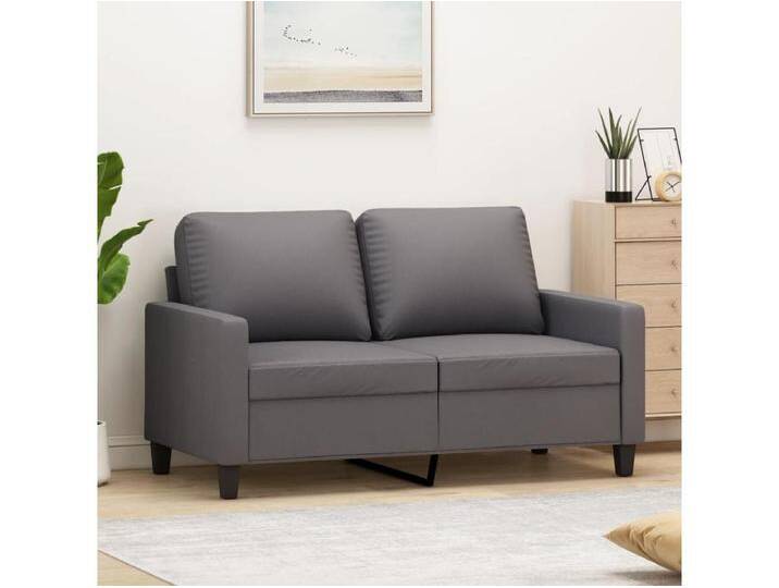 2-Sitzer-Sofa Grau 120 cm Kunstleder von Kauf-Unique Marketplace