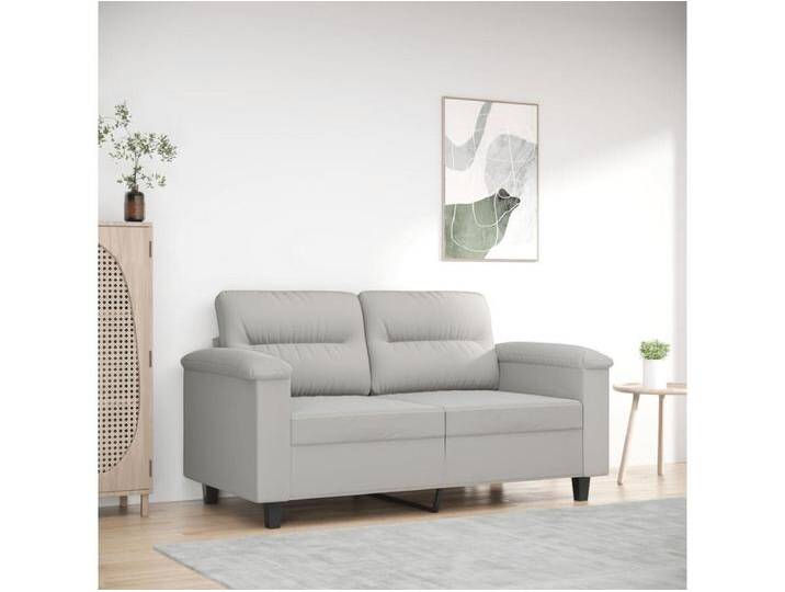 2-Sitzer-Sofa Hellgrau 120 cm Mikrofasergewebe von Kauf-Unique Marketplace