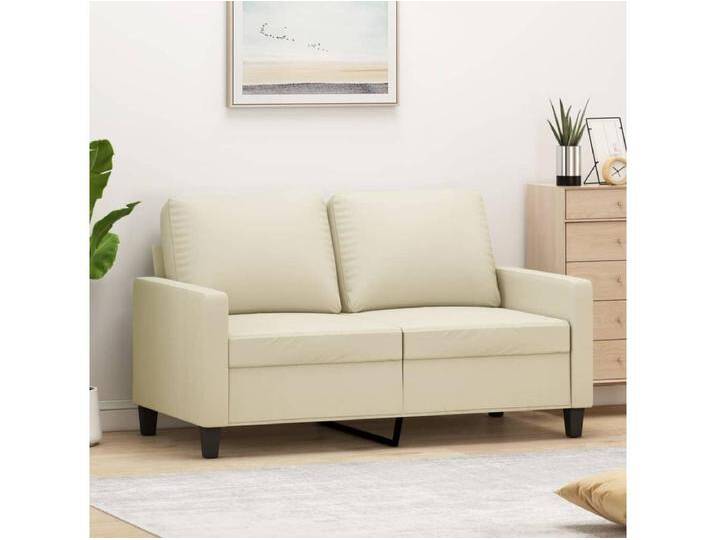 2-Sitzer-Sofa Wohnzimmersofa Creme 120 cm Kunstleder -gkd324900 von Kauf-Unique Marketplace