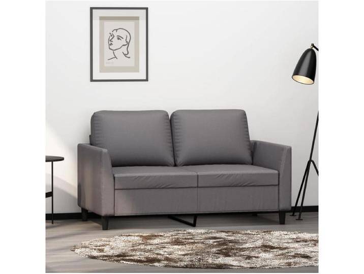 2-Sitzer-Sofa Wohnzimmersofa Grau 120 cm Kunstleder -gkd191026 von Kauf-Unique Marketplace