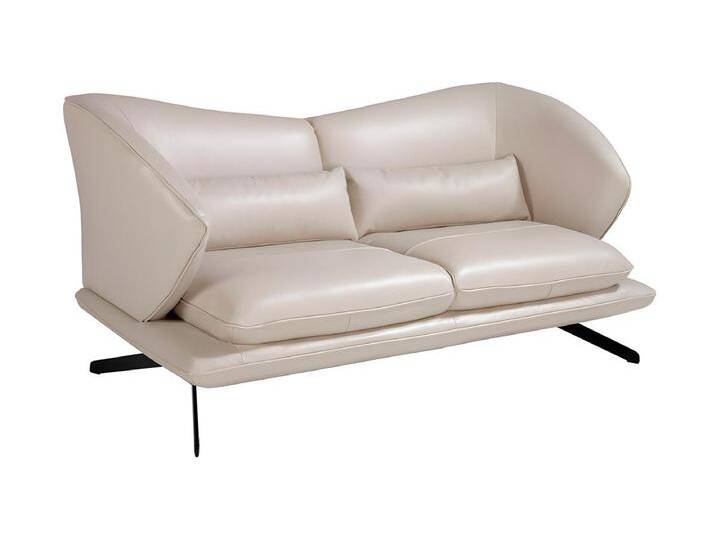 2-sitzer ledersofa taupe grau leder 6145 ANGEL CERDA von Kauf-Unique Marketplace