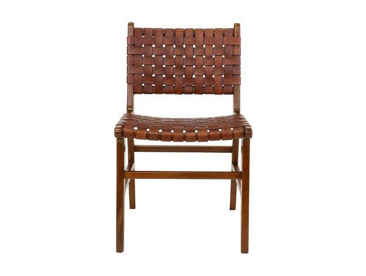 2 Stühle aus Teak Massivholz Bezug aus Leder (2er Set) von Kauf-Unique Marketplace