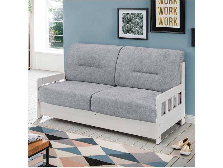 2er Ausziehsofa in Grau und Wei� Landhausstil 2er Ausziehsofa in Grau und Wei� Landhausstil von Kauf-Unique Marketplace
