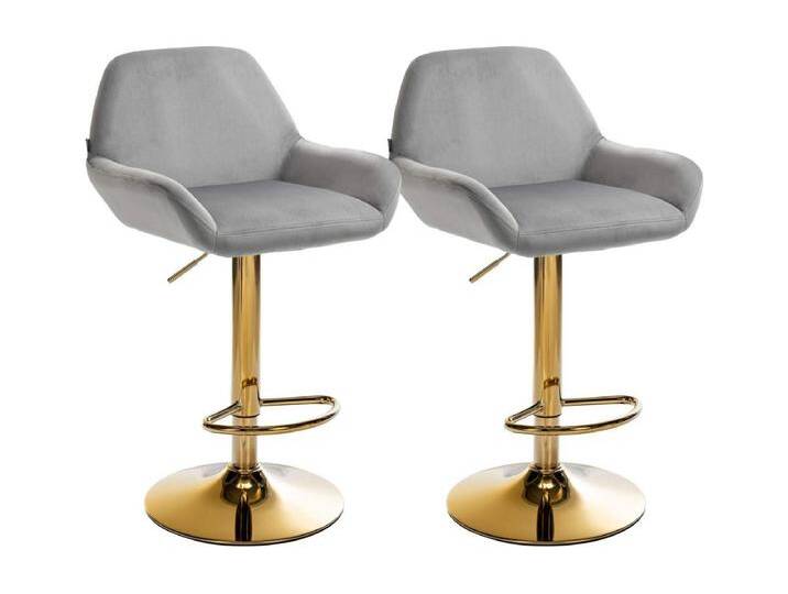 2er Set Barhocker Braga Gold Samt von Kauf-Unique Marketplace