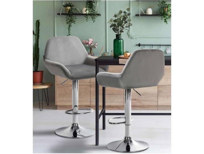 2er Set Barhocker Braga Samt chrom von Kauf-Unique Marketplace