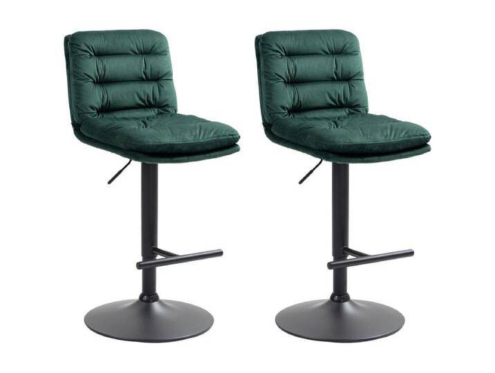 2er Set Barhocker Damar Samt schwarz von Kauf-Unique Marketplace