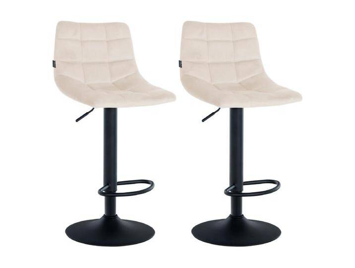 2er Set Barhocker Jerry Samt schwarz von Kauf-Unique Marketplace