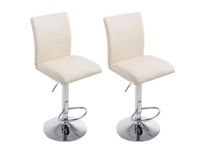 2er Set Barhocker - Kunstleder & schwarz - creme - Köln von Kauf-Unique Marketplace
