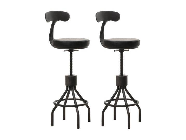 2er-Set Barhocker MCW-N22, Schwarz von Kauf-Unique Marketplace