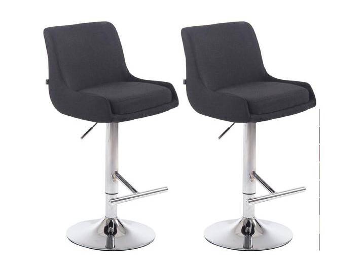 2er Set Barhocker - Stoff & Metall - schwarz - Club von Kauf-Unique Marketplace
