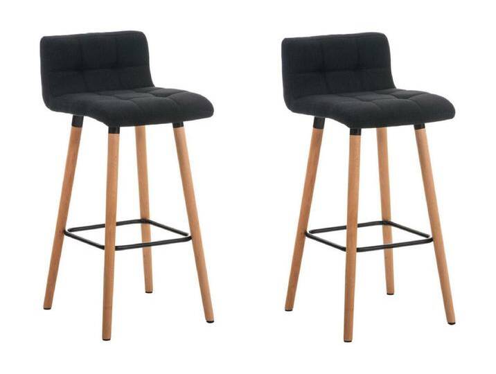 2er Set Barhocker - Stoff & natura - schwarz - Lincoln 2er Set Barhocker - Stoff & natura - schwarz - Lincoln von Kauf-Unique Marketplace