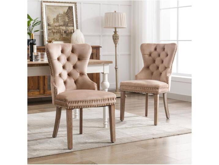 2er Set Esszimmer-, Küchen- und Wohnzimmerstühle Polsterstuhl Massivholzbeine - 53,5x64x95cm Braun 2er Set Esszimmer-, Küchen- und Wohnzimmerstühle Polsterstuhl Massivholzbeine - 53,5x64x95cm Braun von Kauf-Unique Marketplace
