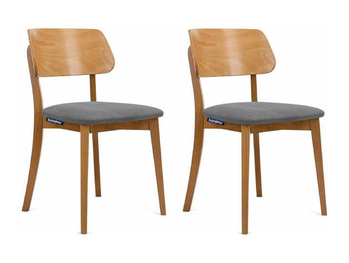 2er Set Esszimmerstühle - Velours-Sitz - Gestell aus Massivholz - Grau - VINIS 2er Set Esszimmerstühle - Velours-Sitz - Gestell aus Massivholz - Grau - VINIS von Kauf-Unique Marketplace