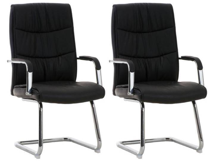 2er Set Freischwinger Stuhl - Kunstleder & natura - schwarz - Caro von Kauf-Unique Marketplace