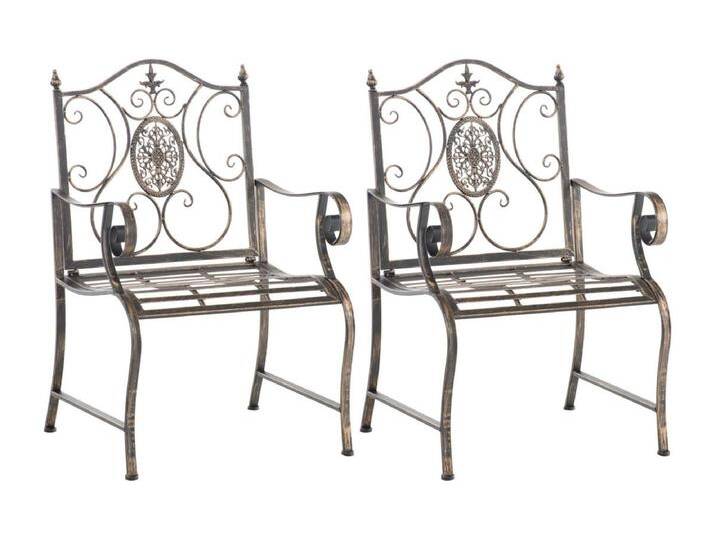 2er Set Gartenstuhl - Metall - bronze - Punjab von Kauf-Unique Marketplace