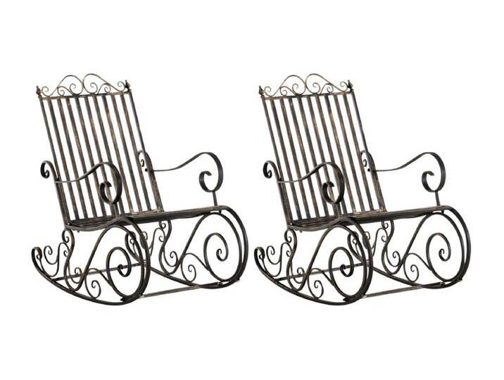 2er Set Schaukelstuhl - Metall & antik-hell - bronze - Smilla von Kauf-Unique Marketplace