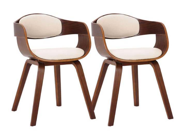 2er Set Stuhl mit Armlehnen - Kunstleder - walnuss/creme - Kingston 2er Set Stuhl mit Armlehnen - Kunstleder - walnuss/creme - Kingston von Kauf-Unique Marketplace