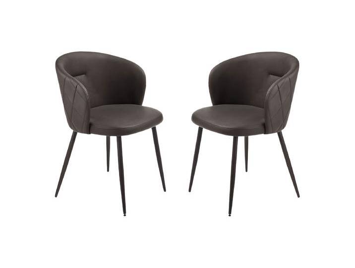 2er-Set braune Esszimmerstühle Boston aus Öko-Leder cm 56x55 78h 2er-Set braune Esszimmerstühle Boston aus Öko-Leder cm 56x55 78h von Kauf-Unique Marketplace