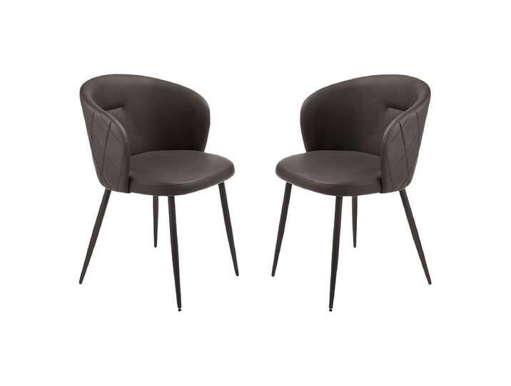 2er-Set braune Esszimmerstühle Boston aus Öko-Leder cm 56x55 78h 2er-Set braune Esszimmerstühle Boston aus Öko-Leder cm 56x55 78h von Kauf-Unique Marketplace