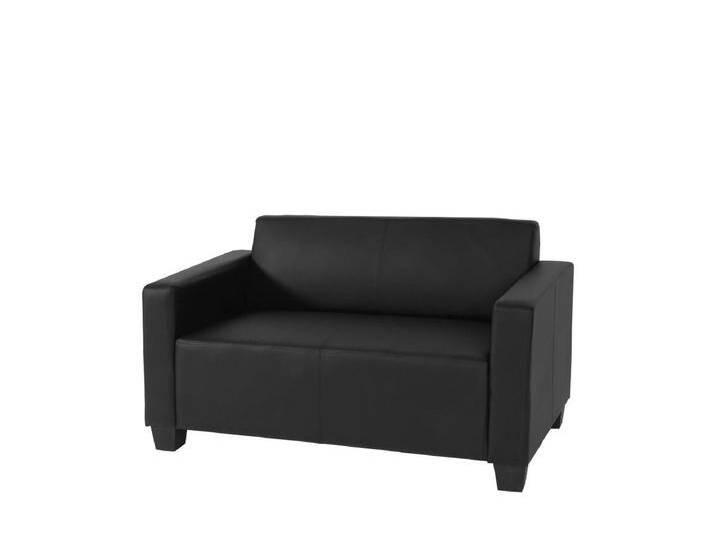 2er Sofa Moncalieri Kunstleder, Schwarz von Kauf-Unique Marketplace