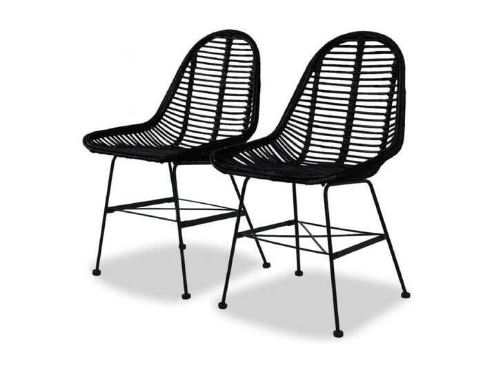 2er-set-Stühle Esszimmerstühle Natur Rattan Schwarz -gkd311047 von Kauf-Unique Marketplace