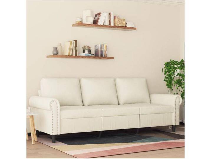 3-Sitzer-Sofa Creme 180 cm Samt von Kauf-Unique Marketplace