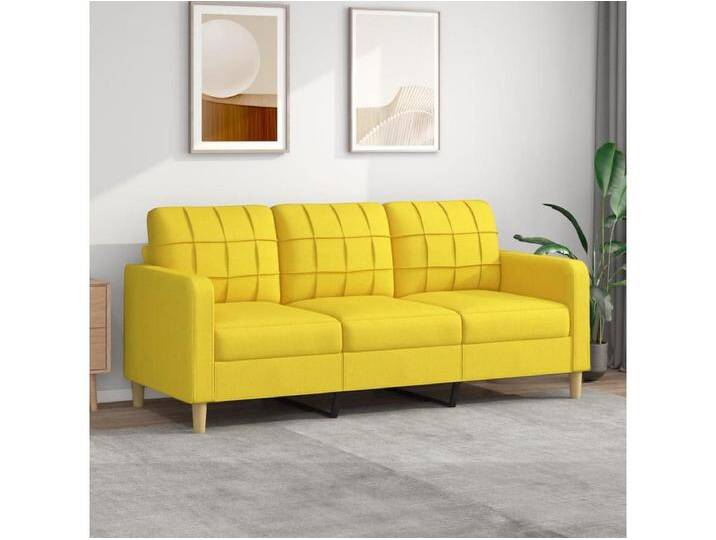 3-Sitzer-Sofa Hellgelb 180 cm Stoff von Kauf-Unique Marketplace