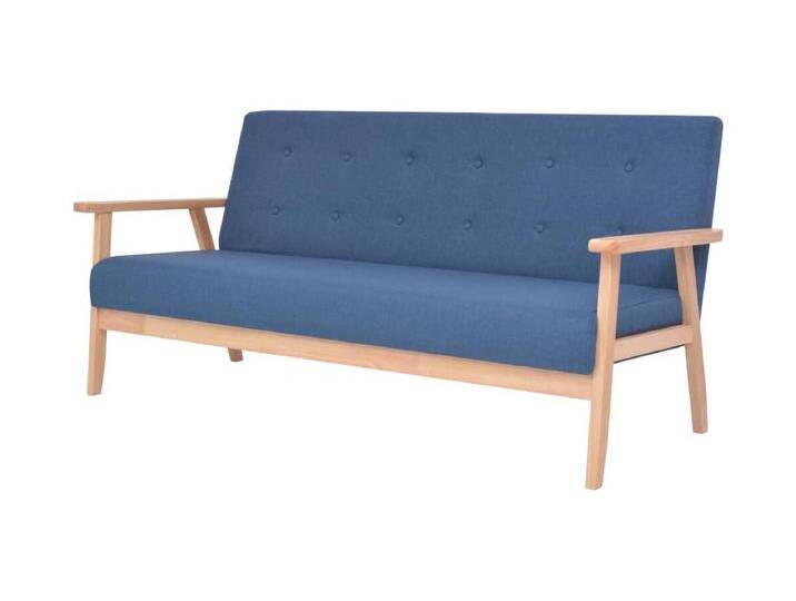 3-Sitzer-Sofa Stoff Blau von Kauf-Unique Marketplace