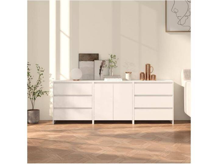 3-tlg. Sideboard Anrichte Weiß Holzwerkstoff -RM18676 von Kauf-Unique Marketplace