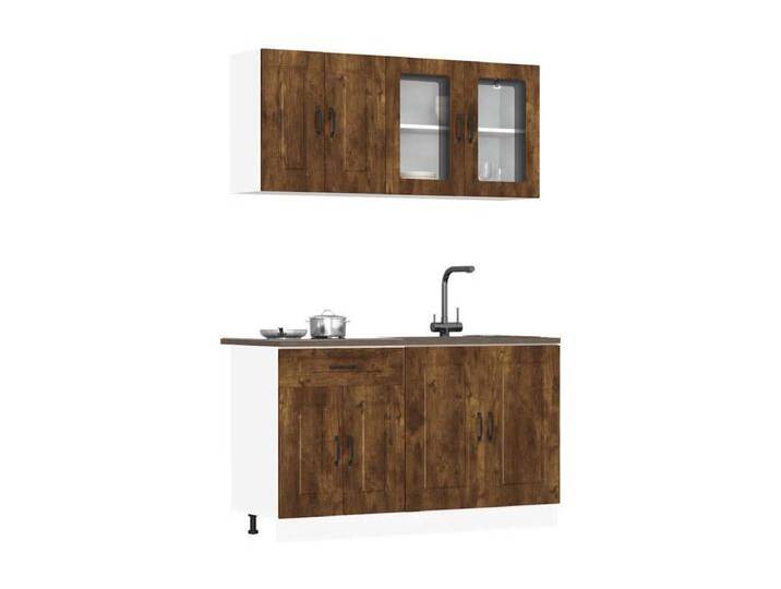 4-tlg. Küchenschrank-Set Kalmar Räuchereiche Holzwerkstoff von Kauf-Unique Marketplace