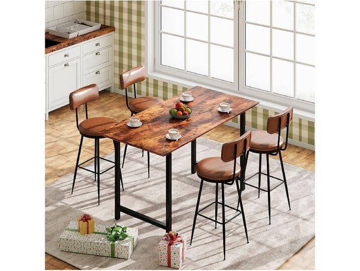 4er Set Barstühle - Rückenlehne, Kunstleder braun, Höhe 65 cm 4er Set Barstühle - Rückenlehne, Kunstleder braun, Höhe 65 cm von Kauf-Unique Marketplace