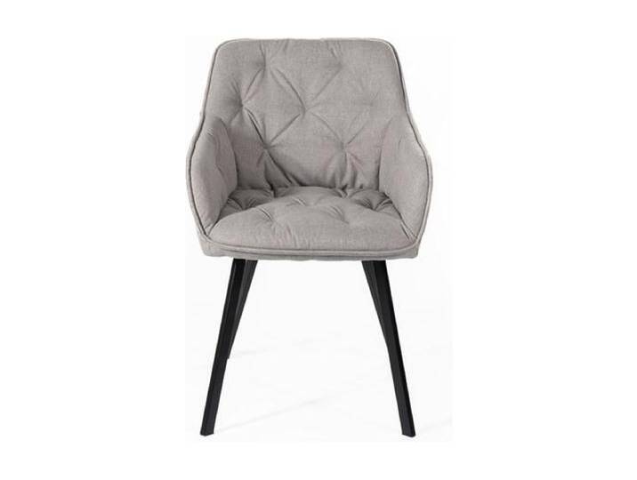 4er-Set hellgraue Polsterstühle Dalia aus Stoff mit lackierten Metallbeinen, 55x60 cm, 79h 4er-Set hellgraue Polsterstühle Dalia aus Stoff mit lackierten Metallbeinen, 55x60 cm, 79h von Kauf-Unique Marketplace