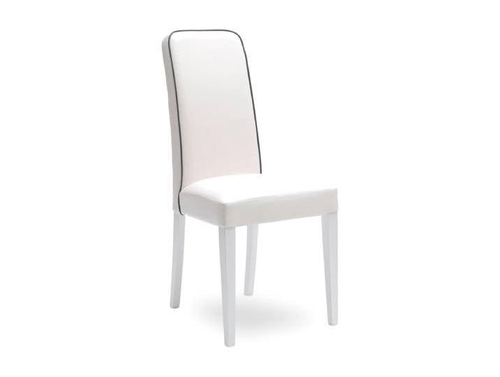 4er-Set moderne weiße Gardenia Polster-Wohnzimmerstühle in Kunstleder, 46x59 cm, 99h von Kauf-Unique Marketplace