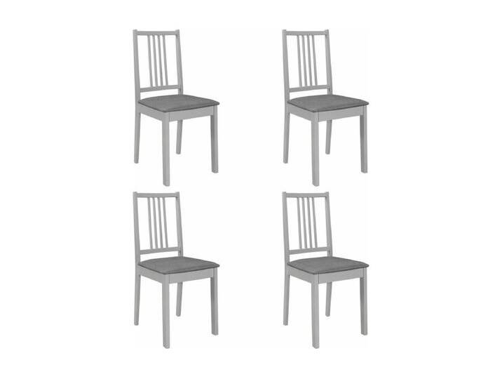 4er-set-Wohnzimmerstühle Esszimmerstühle mit Polstern Grau Massivholz -gkd91191 von Kauf-Unique Marketplace