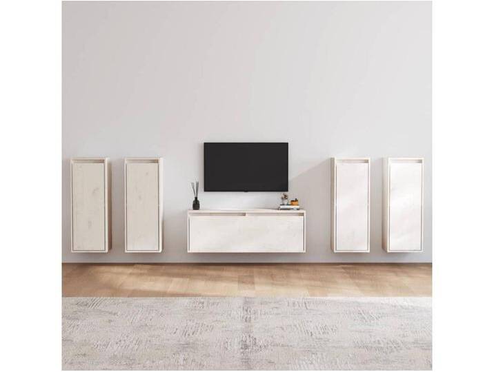 5 Stk.TV-Schränke,TV-Möbel Weiß Massivholz Kiefer -gkd569697 von Kauf-Unique Marketplace