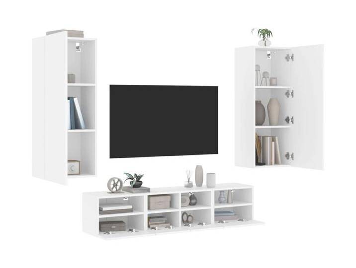 5-tlg. Wohnwand Weiß Holzwerkstoff 5-tlg. Wohnwand Weiß Holzwerkstoff von Kauf-Unique Marketplace