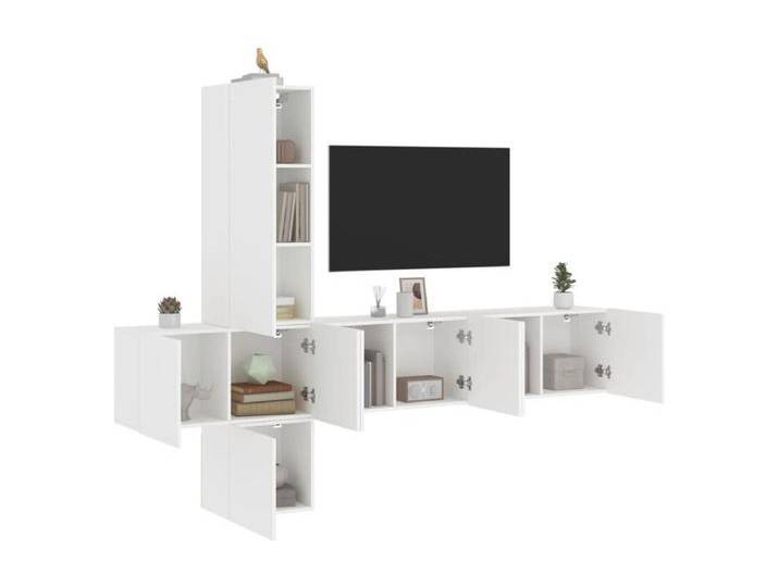 5-tlg. Wohnwand Weiß Holzwerkstoff von Kauf-Unique Marketplace