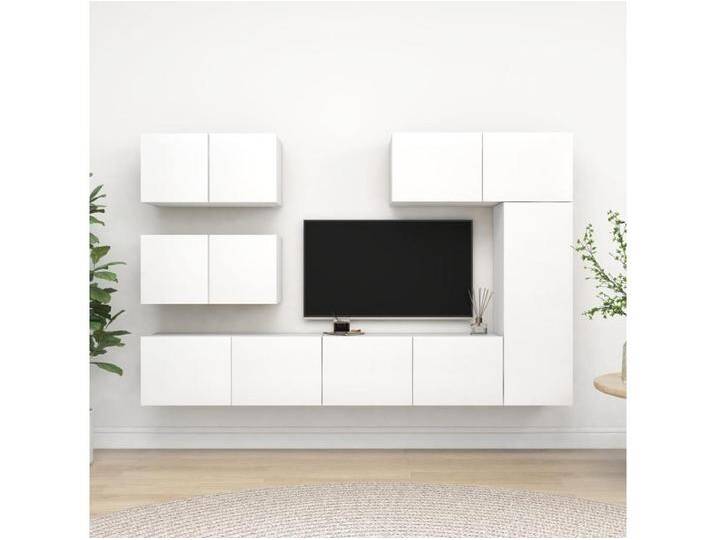 6-tlg. TV-Schrank-Set Weiß Holzwerkstoff von Kauf-Unique Marketplace