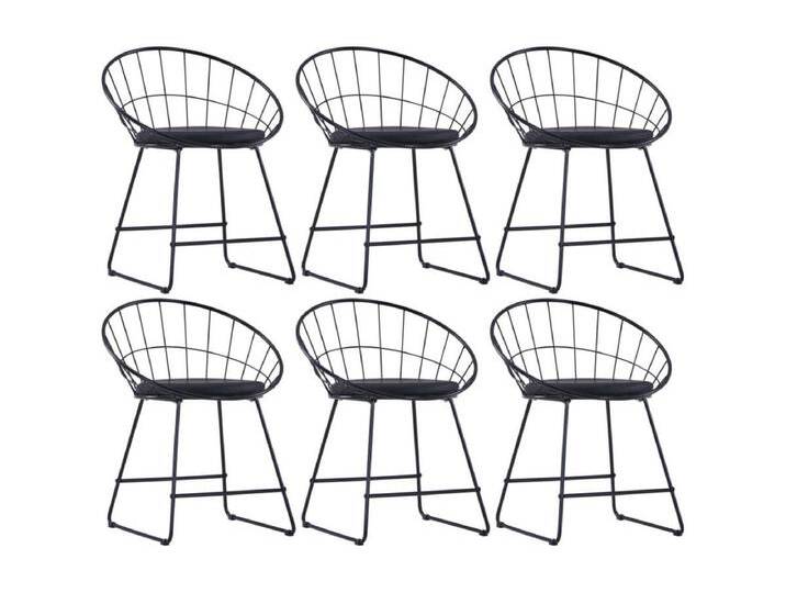 6er-set-Wohnzimmerstühle Esszimmerstühle mit Kunstledersitzen Schwarz Stahl -gkd836727 von Kauf-Unique Marketplace