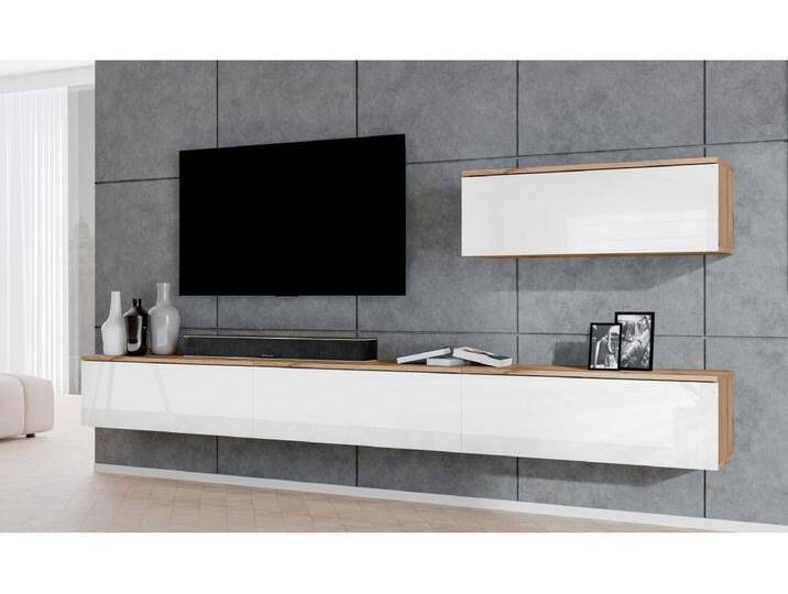 AX LIVING Anbauwand Loriano IV Wohnwand Eiche Wotan/weiß Hochglanz 400 AX LIVING Anbauwand Loriano IV Wohnwand Eiche Wotan/weiß Hochglanz 400 von Kauf-Unique Marketplace
