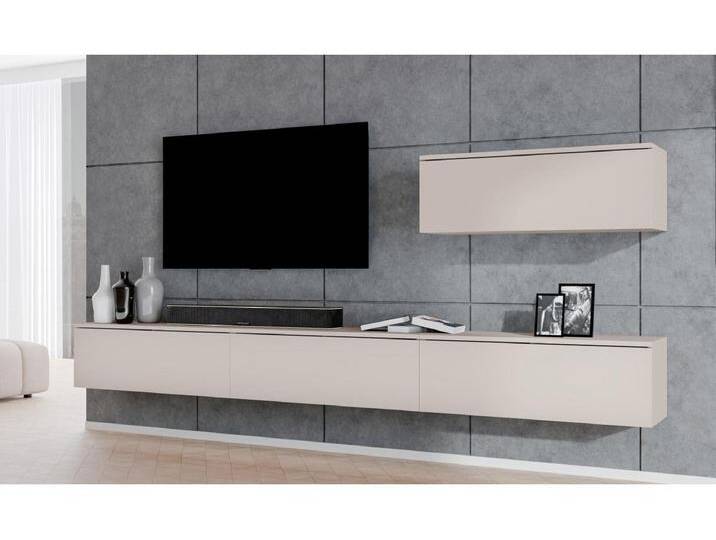 AX LIVING Anbauwand Loriano IV Wohnwand beige Kaschmir 400 cm breit von Kauf-Unique Marketplace