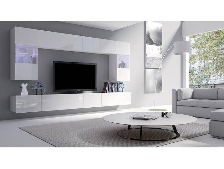 AX LIVING Wohnwand Modern „Kossana 1“ – 300 cm Breite, Funktional Weiß von Kauf-Unique Marketplace