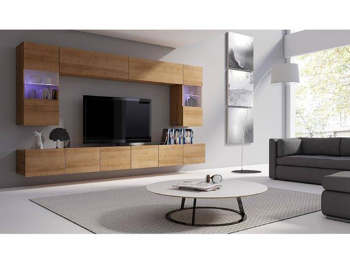 AX LIVING Wohnwand Modern „Kossana 1“ – 300cm Breite, Stilvoll Schwarz von Kauf-Unique Marketplace