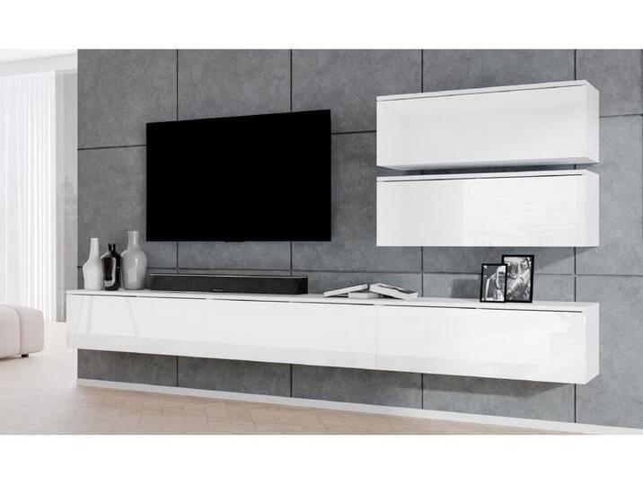 AX LIVING Wohnwand weiß Loriano V Matt/Hochglanz Anbauwand 500 cm von Kauf-Unique Marketplace