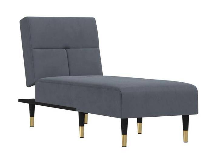 Alfta Chaiselongue Dunkelgrau Samt von Kauf-Unique Marketplace