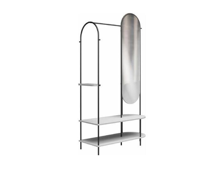 Anastacia Kleiderschrank mit Spiegel in Grau - Schwarzer Metallrahmen Anastacia Kleiderschrank mit Spiegel in Grau - Schwarzer Metallrahmen von Kauf-Unique Marketplace